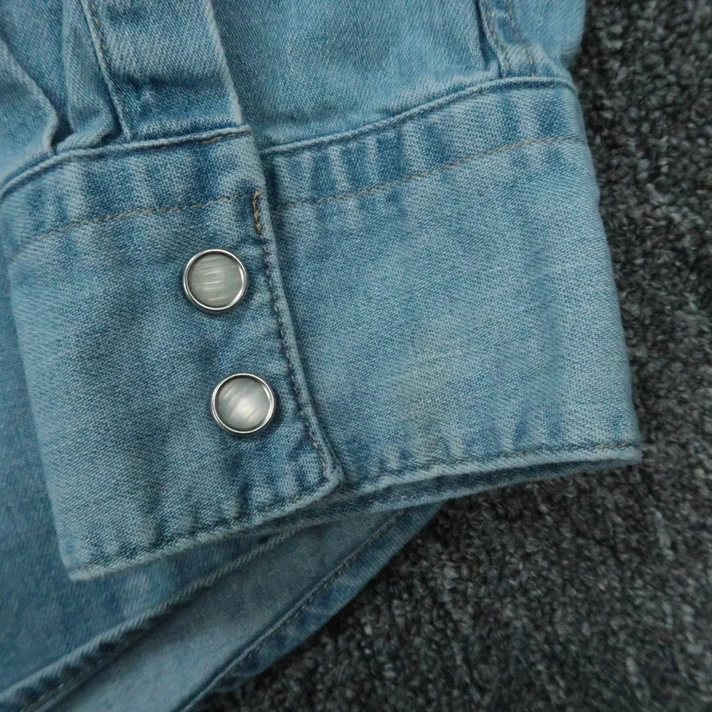 Levi's Shirt Mens XXL Blue Cone Denim Pearl Snap Western Long Sleeve 2XL *